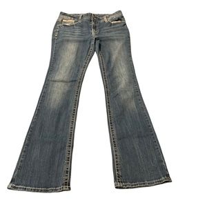 Amethyst Jeans Bootcut Embellished Mid Rise Sz 11